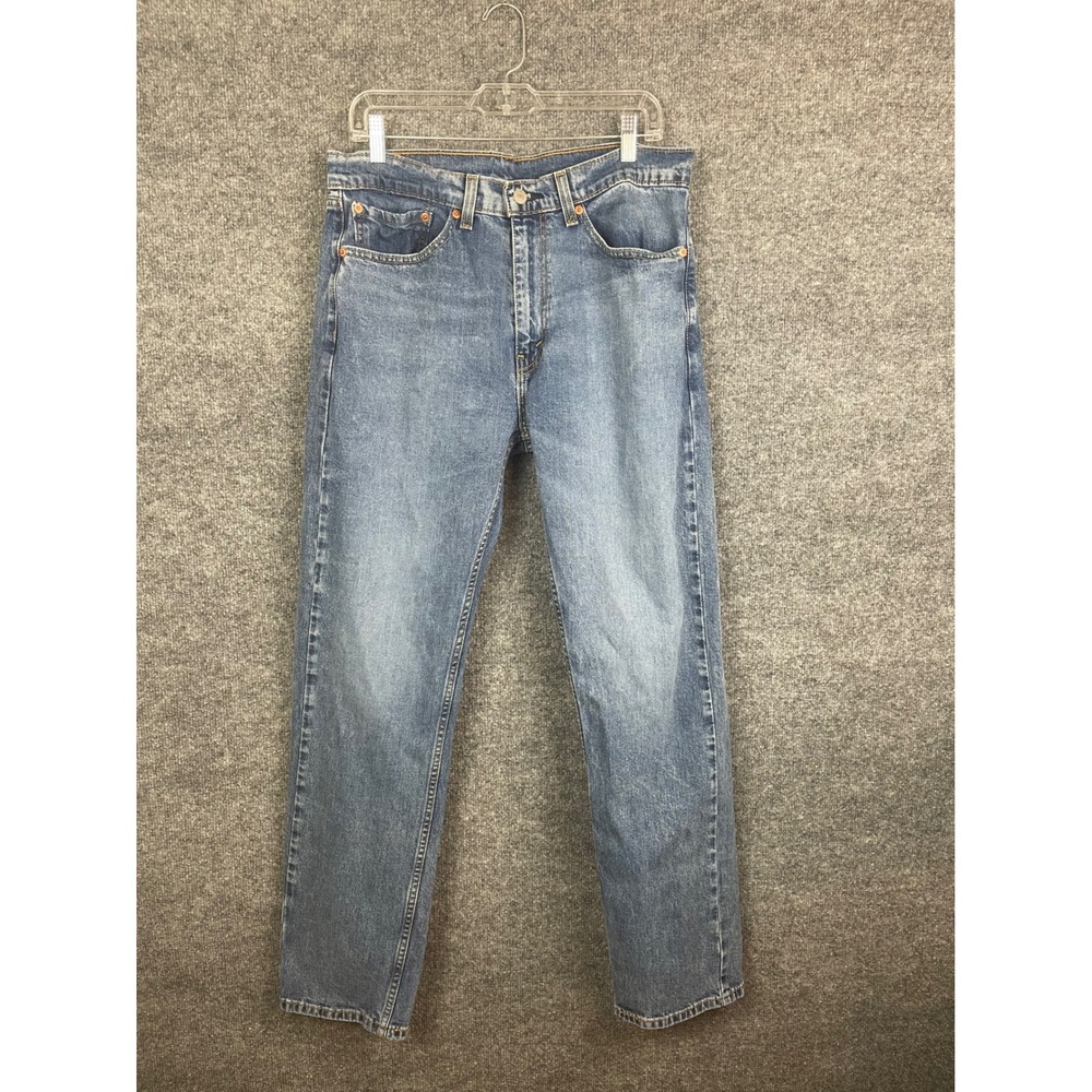Levis 505 Regular Fit Jeans Womens 34x32 Blue‎ Excellent Straight Leg Denim